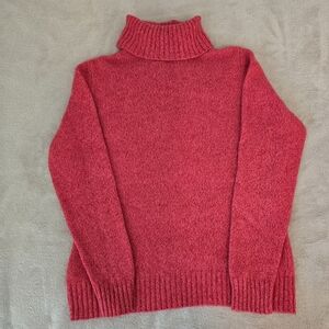Grayson & Dunn Red Multihued 100% Cashmere Turtleneck, Sz 2X